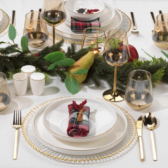 Schafer Adel Gold Yemek Takımı 56 Parça-Gold - 4