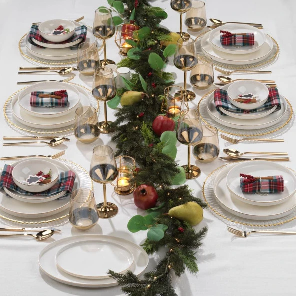 Schafer Adel Gold Yemek Takımı 56 Parça-Gold - 5