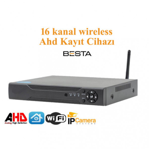 16 Kanal Wireless 1080N KAYIT Cihazı H265 KD-5016W