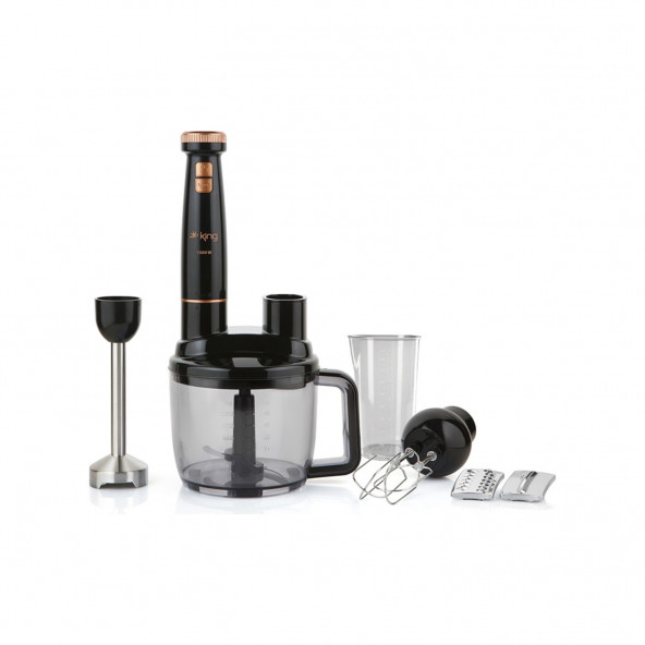 King KKB973 Bodie Komple Blender Set Siyah- 4 Yıl Garanti