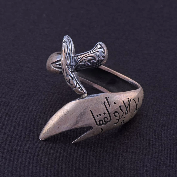 Zülfikar Kılıcı 925 Ayar Gümüş Yüzük - Resim 3