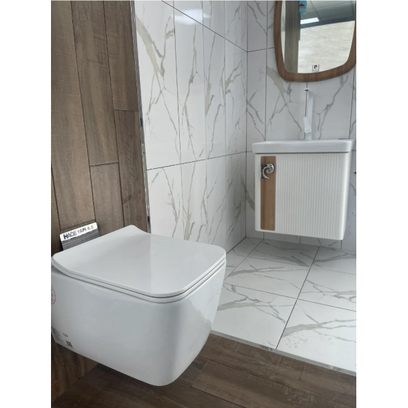 Turkuaz Hera Kanalsız Asma Klozet ve Yavaş Kapak - 4