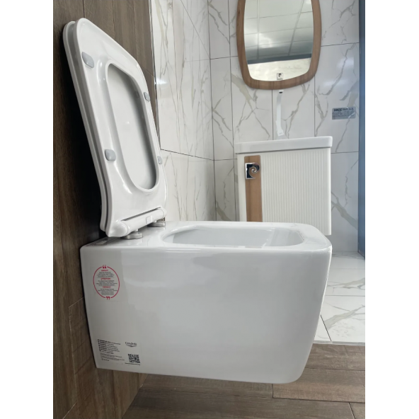 Turkuaz Hera Kanalsız Asma Klozet ve Yavaş Kapak - 5