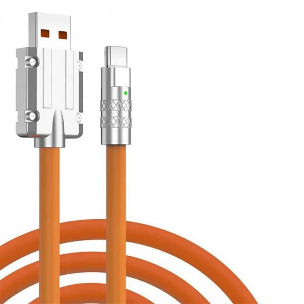 Type C 120w Watt 6 A Süper Hızlı Şarj Data Kablosu 1 Metre Type-C - 2