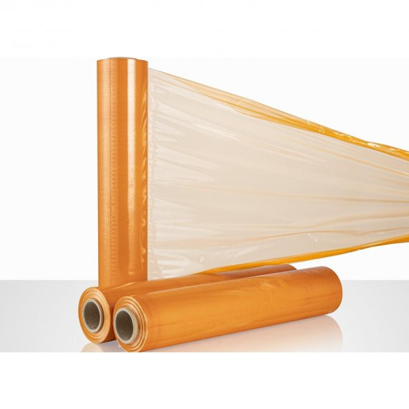 Palet Rulo Streç Film Folyo - Turuncu - 17 Mikron - 50 Cm. x 300 Metre - 3 Adet - 2