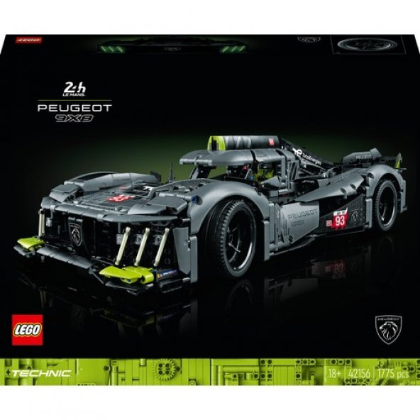 LEGO Technic 42156 PEUGEOT 9X8 24H Le Mans Hybrid Hypercar (1775 Parça) - 3