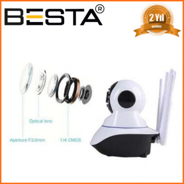 Besta 2 MP 1080P 5 Antenli Kablosuz Bebek Kamerası KD-1605