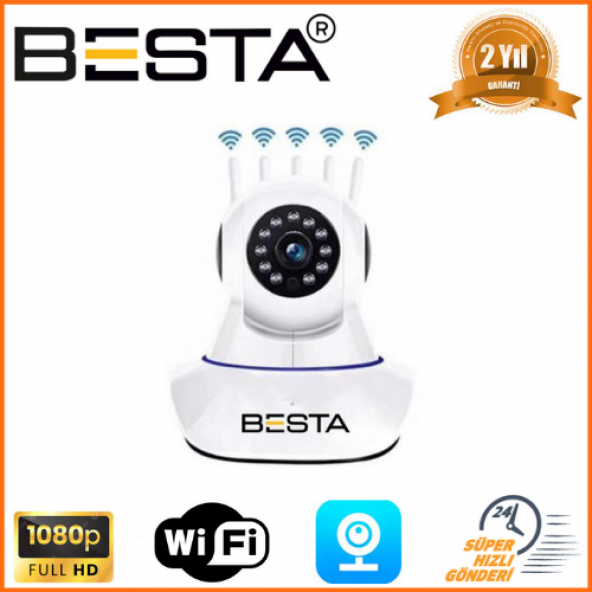 Besta 2 MP 1080P 5 Antenli Kablosuz Bebek Kamerası KD-1605 - 2