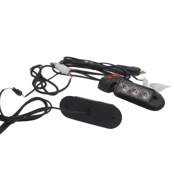 Çakar lamba 3x2 led 12w 12-24v sarı-mavi / LAPA197-1 - Resim 2