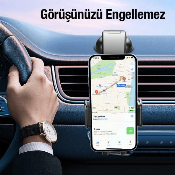 Coofbe Torpido Üzeri Araç İçi Telefon Tutucu Vakumlu Yeni Style Araç İçi Ters Teleskopic Telefon Tutucu - 3