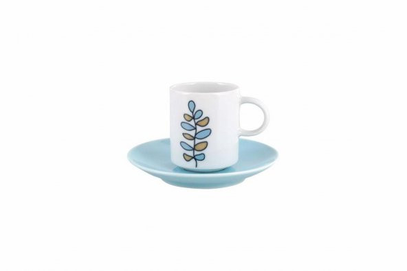 Porland Wisteria Turkuaz Kahve Takımı 12 Parça 04Por035202 - 2