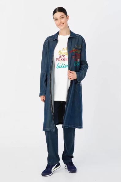 BASKILI ŞERİTLİ  PENYE İÇLİKLİ TENCEL KAP - Lyocell Bej Tint - 3