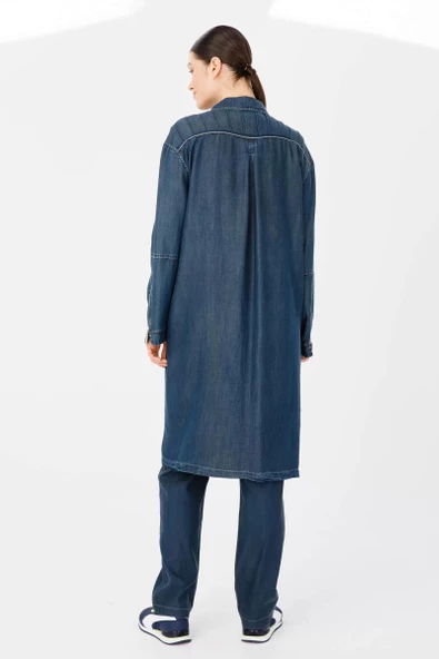 BASKILI ŞERİTLİ  PENYE İÇLİKLİ TENCEL KAP - Lyocell Bej Tint - 2