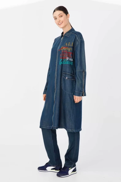 BASKILI ŞERİTLİ  PENYE İÇLİKLİ TENCEL KAP - Lyocell Bej Tint - 4