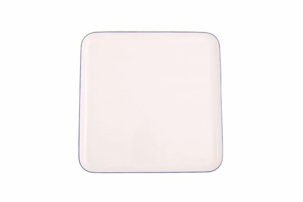 Porland Blue Stripe Düz Tabak 28x28 cm 04ALM006872