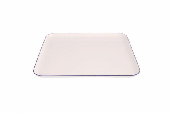 Porland Blue Stripe Düz Tabak 28x28 cm 04ALM006872 - 2