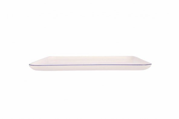 Porland Blue Stripe Düz Tabak 28x28 cm 04ALM006872 - 3