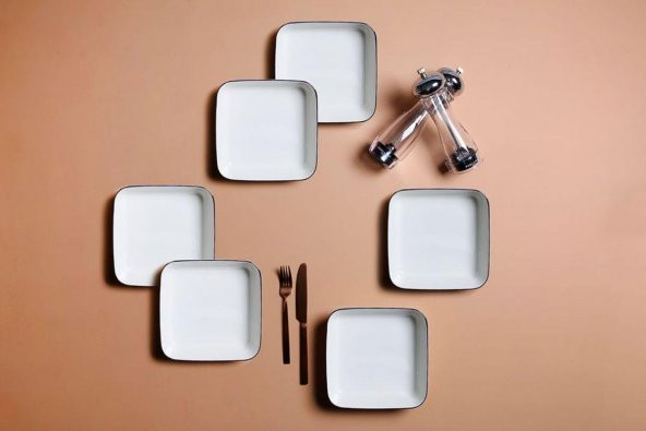 Porland Blue Stripe 6 lı Kase Seti 21x21 cm 04ALM006880 ürün görseli