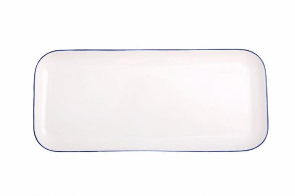 Porland Blue Stripe Kayık Tabak 27 cm 04ALM006867