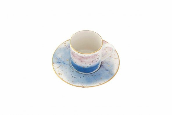 Porland Cosmos Desen5 Tabaklı Kahve Fincanı 90cc 04ALM006690 - Resim 2