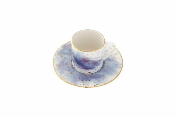 Porland Cosmos Desen4 Tabaklı Kahve Fincanı 90cc 04ALM006689 - 3