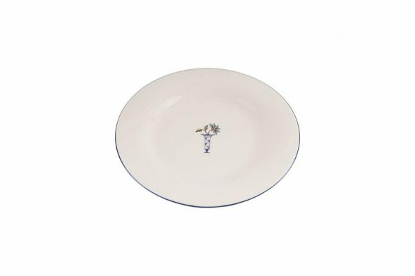 Porland Vaso Piccolo Desen4 Düz Tabak 22 cm 04ALM008041 - 2