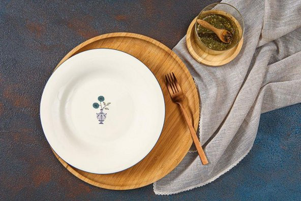 Porland Vaso Piccolo Desen1 Düz Tabak 27 cm 04ALM008035