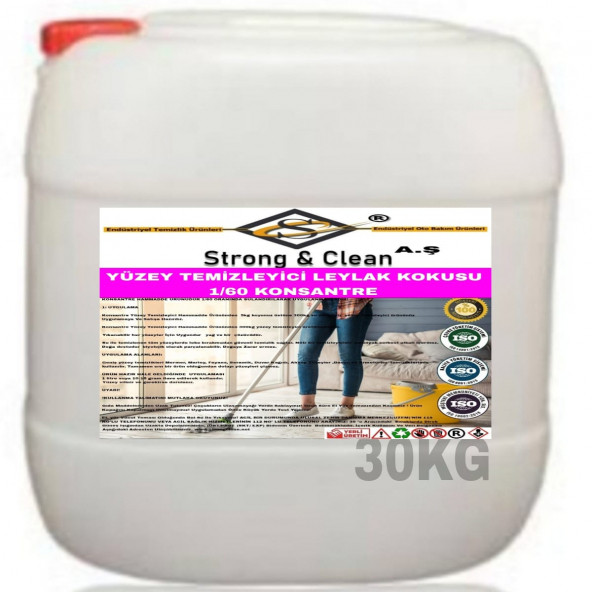YÜZEY TEMİZLEYİCİ KONSANTRE 1/60 LEYLAK KOKULU 30KG