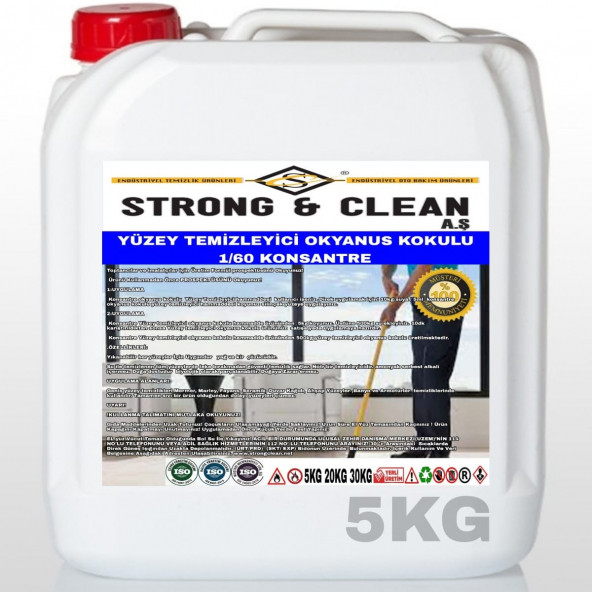 YÜZEY TEMİZLEYİCİ KONSANTRE 1/60 OKYANUS KOKULU 5KG
