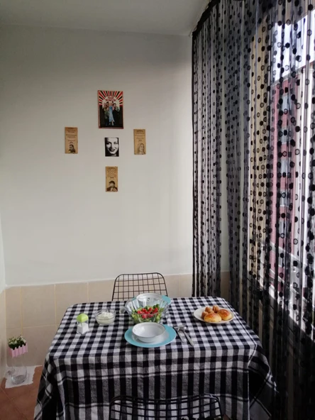 KÜÇÜK PUANLI MODEL ANTRASİT RENK İP PERDE HAZIR İP PERDE 300*270 - Resim 2