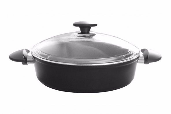 Porland Grena Siyah Basık Tencere28 cm 04STY002979 - 2