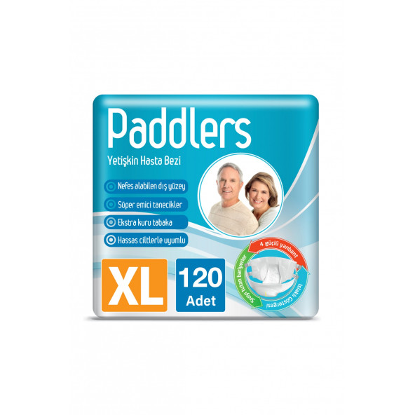 Paddlers Yetişkin Hasta Bantlı Bez X-Large 120 Adet