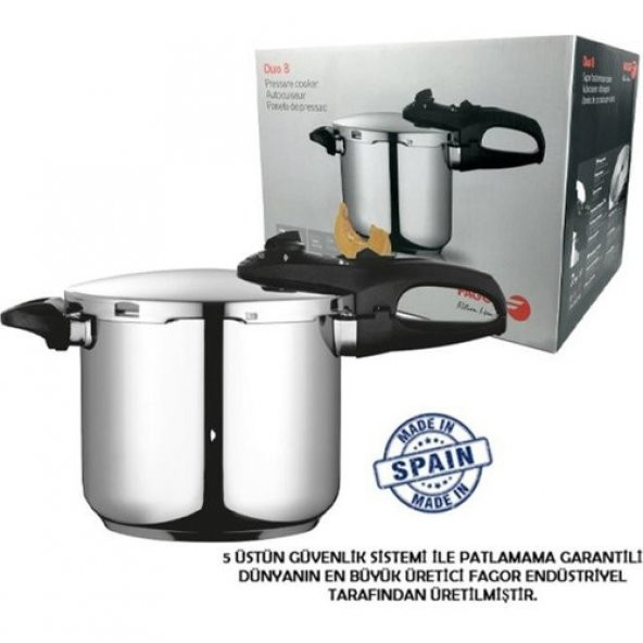 Fagor Duo 8 lt Düdüklü Tencere