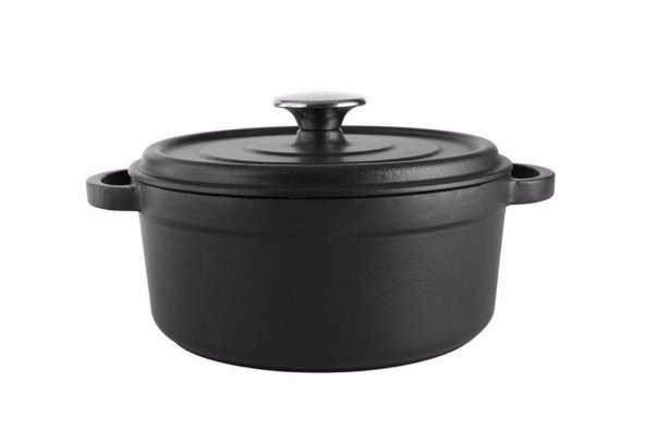 Porland Sapore Siyah Döküm Derin Tencere 24 Cm 04Fst002572 - 3