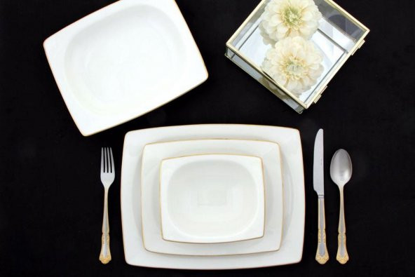 Porland Riva Altın Yaldız 24 Parça 6 Kişilik Yemek Takımı 04Plm005425