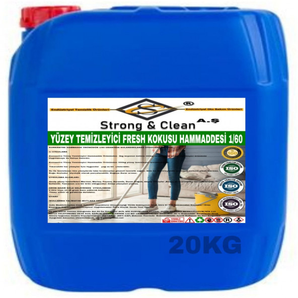 YÜZEY TEMİZLEYİCİ KONSANTRE 1/60 FRESH KOKULU 20KG - 1