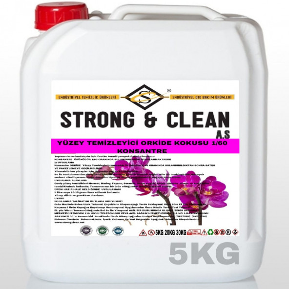 YÜZEY TEMİZLEYİCİ KONSANTRE 1/60 ORKİDE KOKULU 5KG