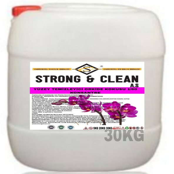 YÜZEY TEMİZLEYİCİ KONSANTRE 1/60 ORKİDE KOKULU 30KG