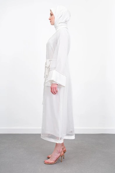 ORGANZE & SANDY LUXURY İKİLİ TAKIM - Ekru - 2