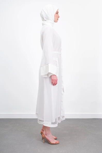 ORGANZE & SANDY LUXURY İKİLİ TAKIM - Ekru - 4