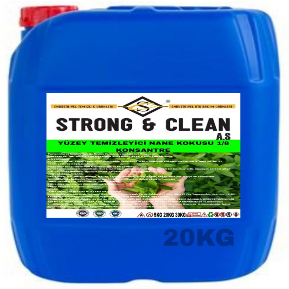 YÜZEY TEMİZLEYİCİ KONSANTRE 1/60 NANE KOKULU 20KG