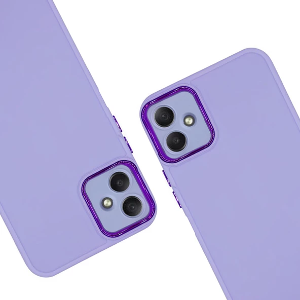 Samsung Galaxy A04 Kılıf Freya Lazer Lens Kamera Çerçeveli Silikon Kapak - 12