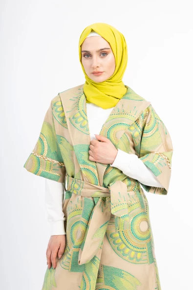 KİMONOLU ÜÇLÜ TAKIM - Yeşil - 6