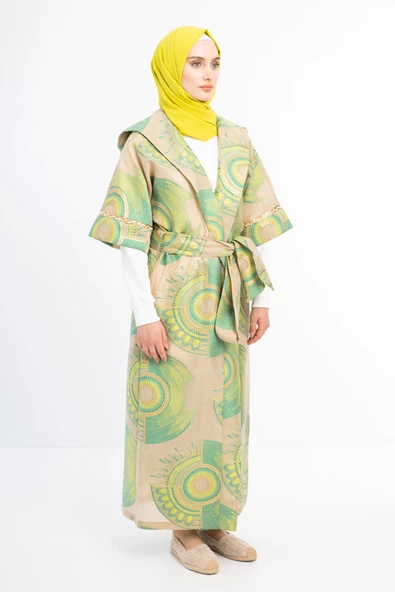 KİMONOLU ÜÇLÜ TAKIM - Yeşil - 10
