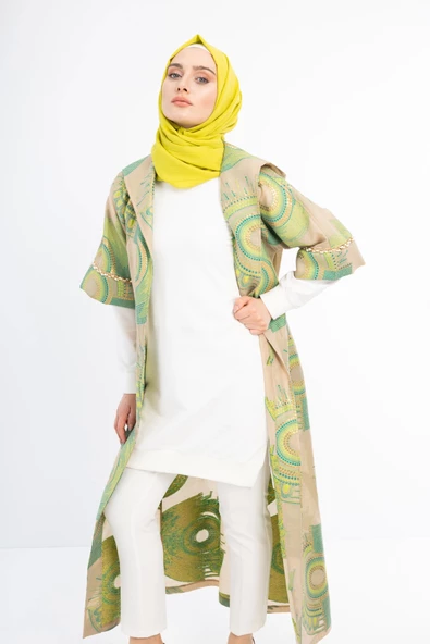 KİMONOLU ÜÇLÜ TAKIM - Yeşil - 3