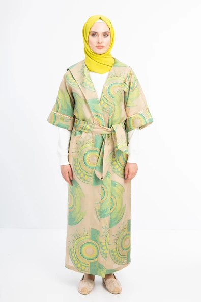KİMONOLU ÜÇLÜ TAKIM - Yeşil