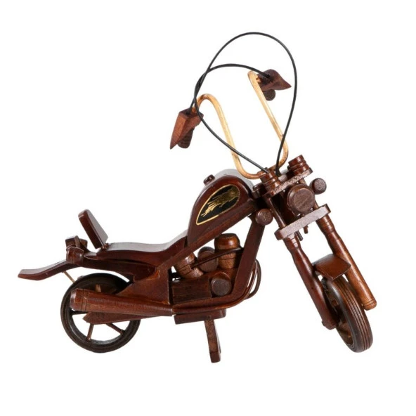Dekoratif Ahşap Harley Davidson Motosiklet 40 cm - Resim 4