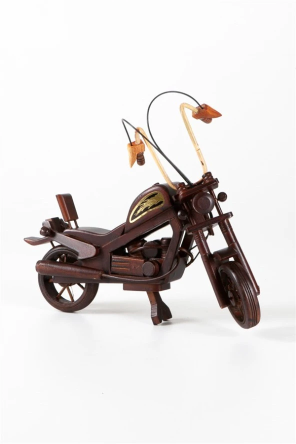 Dekoratif Ahşap Harley Davidson Motosiklet 40 cm - Resim 6