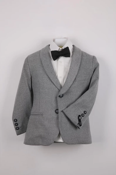 Çocuk Genç Papyonlu Ceket Gömlek Pantolon Takım Elbise Mezuniyet Balo Bayramlık Düğün Damatlık 4'lü Set NX-5010 - 9