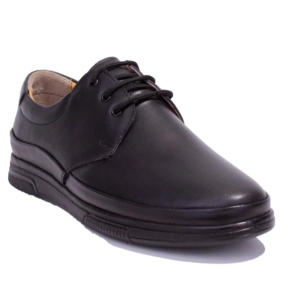 Dagoster DMA08-430 Siyah Ortopedik Günlük Deri Erkek Ayakkabı